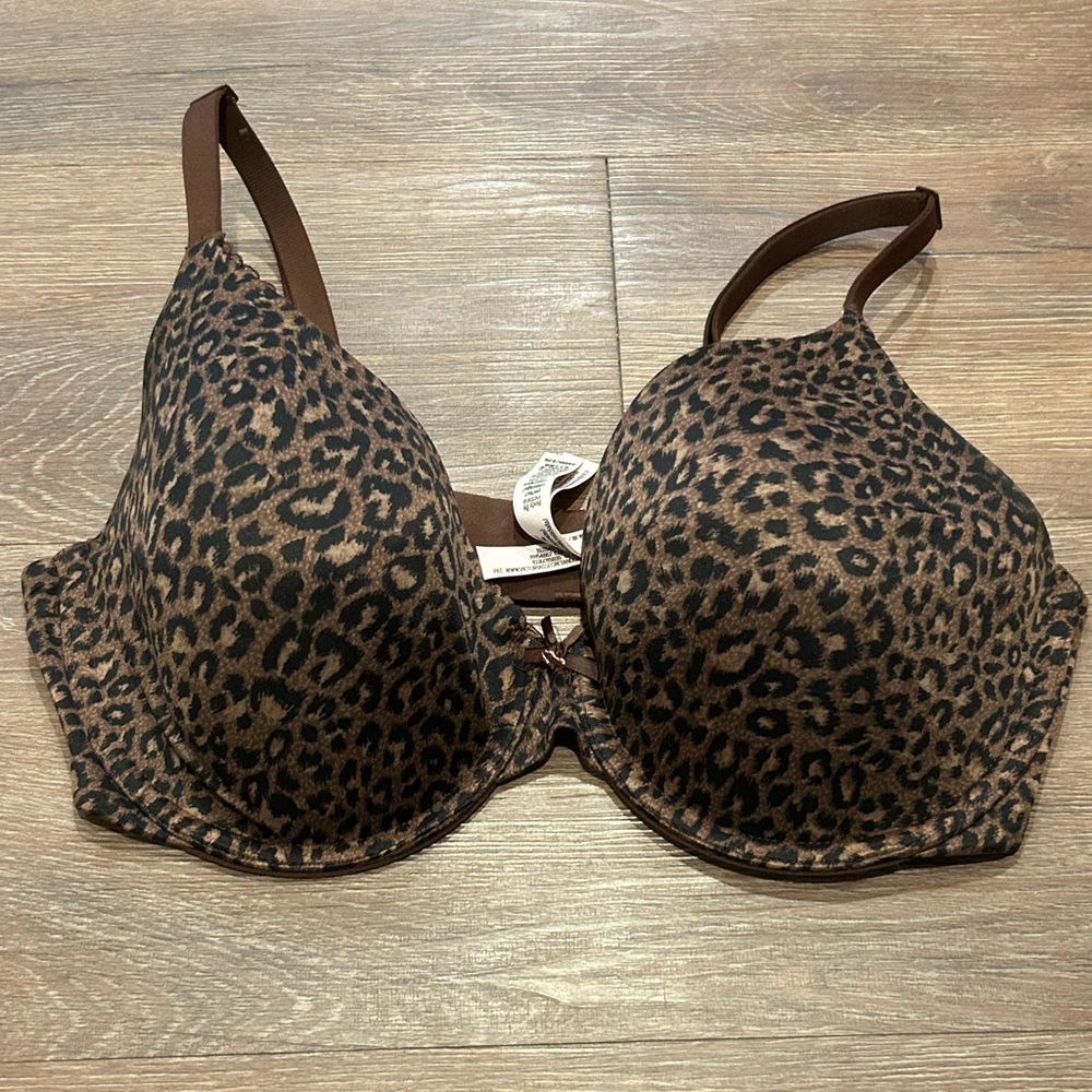 Body by Victoria's Secret Brown Leopard Print Bra 34DD